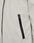 Regenjas van Freequent met ritssluiting in de kleur off white.