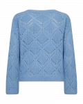 Gebreide trui van Freequent in de kleur blauw.