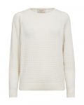 Fijngebreide trui met patroon van het merk Freequent in de kleur off white.