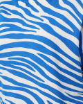 FQjone pullover met print van het merk Freequent met ronde hals, korte mouwen en deelnaad op de rug in de kleur nebulas blue/tofu.