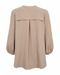 Wijde blouse met driwkart mouwen in de kleur bruin van het merk Freequent.