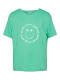 T-shirt met opdruk met ronde hals en korte mouwen van het merk Pieces Kids in de kleur irish green.