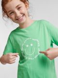 T-shirt met opdruk met ronde hals en korte mouwen van het merk Pieces Kids in de kleur irish green.