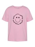 T-shirt met opdruk met ronde hals en korte mouwen van het merk Pieces Kids in de kleur prismatic pink.