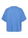 Loose fit t-shirt met ronde hals en korte mouwen van het merk Pieces in de kleur granada blue.