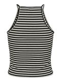 17120742, pcostina strap top, striped, black, brigt white, pieces