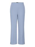 Wijde broek met elatsieken tailleband van het merk Pieces in de kleur kentucky blue.