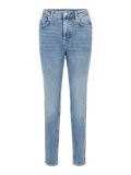 High waist mom jeans met skinny fit en lengte op de enkel van het merk Pieces in de kleur light blue denim.