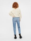 High waist mom jeans met skinny fit en lengte op de enkel van het merk Pieces in de kleur light blue denim.