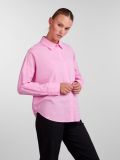 Loose fit blouse met lange mouwen in de kleur begonia pink.
