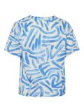 shirt met print, blauw