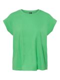 T-Shirt van het merk Pieces met ronde hals en kort mouwtje in de kleur groen.
