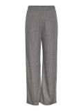 Wijde broek van het merk Pieces met elastieken tailleband en gestreept dessin in de kleur medium grey melange.
