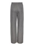 Wijde broek van het merk Pieces met elastieken tailleband en gestreept dessin in de kleur medium grey melange.