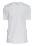 T-shirt met korte mouwen, ronde hals en front print van het merk Pieces in de kleur wit.