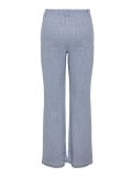 Wijde spijkerbroek met gestreept dessin, 5-pockets en knoop/ritssluiting in de kleur light blue denim.