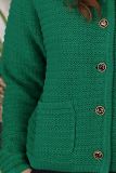 Vestje van het merk Red Button met ronde hals, lange mouwen en knoopsluiting in de kleur groen.