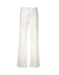 Denim broek van het merk Mac met wijde pijpen,. 5-pockets en riemlussen in de taille in de kleur wit.