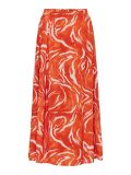 Maxi rok met high waist en all-over print van het merk Selected Femme in de kleur orangeade.