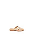Leren sandaal met gekruisde banden van het merk Fabienne Chapot in de kleur quick sand.