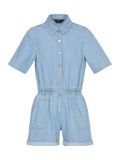 Denim jumpsuit lichtblauw van Sisterspoint met korte mouwen en een korte broek