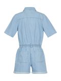 Denim playsuit light blue wash van Sisterspoint met korte mouwen en korte pijpen