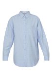 Overhemdblouse Gilma in de kleur Light Blue Check ruitje van het merk Sisters Point