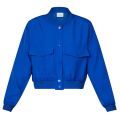 Stoer jacket met drukknopen, borstzakken en lange mouwen met boorden van het merk Sisters Point in de kleur cobalt