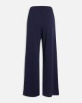 Broek van het merk Sisters Point met elastieken tailleband en wijde pijpen in de kleur navy.