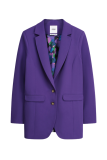 Blazer van het merk Pom Amsterdam met reverskraag, knoopsluiting en klepzakken in de kleur french violet.