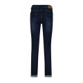 Regular rise jeans met dubbele knoop en ristjes in de kleur blauw.