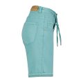 Jog shorts van het merk Red Button met 5-pockets en een tailleband met riemlussen en strikkoord in de kleur aqua.