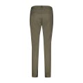 High rise broek van het merk Rosner met tailleband met riemlussen, steekzakken voor en faux paspelzakken achter in de kleur donker groen.