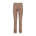 Relax fit broek met hoge taille en taps toelopende pijpen van het merk Red Button in de kleur grey copper.