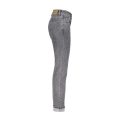 jeans, denim broek, spijkerbroek, tapered, grijs, red button