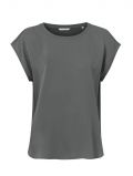 T-Shirt met ronde hals en kapmouwtje van het merk Yaya in de kleur thunderstorm grey.