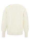 Gebreide trui van het merk Yaya met knopen op de mouwen in de kleur  off white.