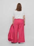Broek met high waist en wijde pijpen van het merk Evoked Vila in de kleur pink yarrow.