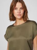 14059563 Viellette Satinlook Top - Dusty Olive