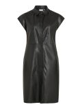 Gecoate jurkje zonder mouwen met knoopsluiting en open zijzakken van het merk Vila in de kleur zwart.