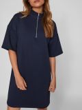 14097512 Visiffi Jurk met Hoge Hals - Navy Blazer