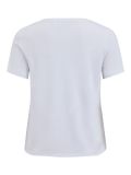 Basic t-shirt van het merk Vila met ronde hals en korte mouwen in de kleur optical snow.