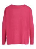Gebreide loose fit trui van het merk Vila in de kleur pink yarrow.