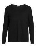 Gebreide loose fit trui van het merk Vila in de kleur zwart.