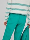 Klassieke broek met high waist en gedeeltelijk elastieken tailleband van het merk Vila in de kleur alhambra.
