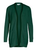 Gebreid loose fit vest zonder sluiting met twee voorzakken van het merk Vila in de kleur groen.