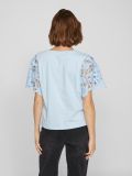 14100125 Viabbey T-Shirt met Kanten Mouwen - Kentucky Blauw