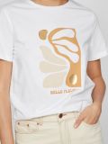 14101896 Viamur T-Shirt met Print - Cloud Dancer/Birch/Brown