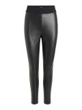 Gecoate legging van het merk Vila met breed elastische tailleband in de kleur zwart.