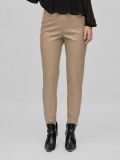 Gecoate legging van het merk Vila met breed elastische tailleband in de kleur walnut.
